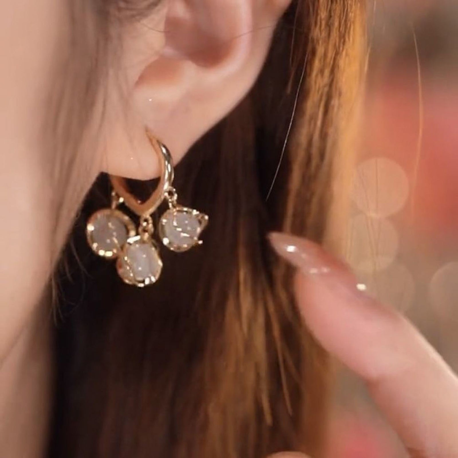 Cozy Crystal Hoop Earrings