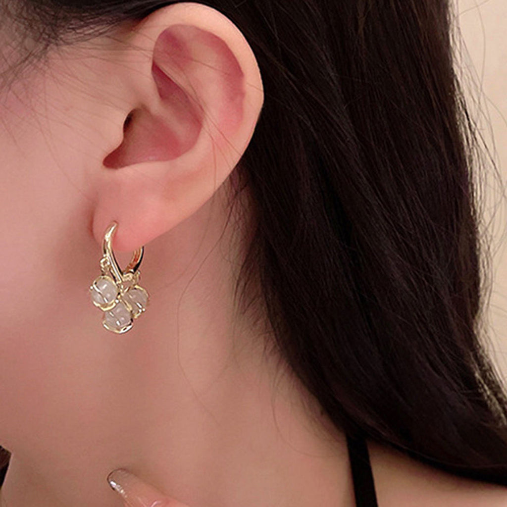 Cozy Crystal Hoop Earrings