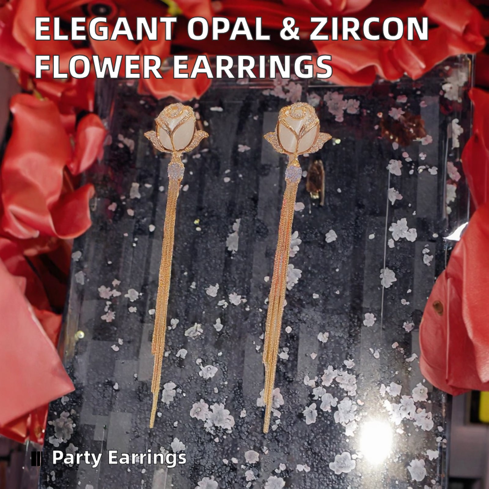 Elegant Gold Pearl Fan Stud Earrings – Sparkling Pavé Crystal Shell Earrings, Luxury Wedding and Evening Jewelry for Women